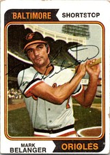 Mark Belanger signed baseball card Baltimore Orioles 1972 Topps #456 ballpoint-1