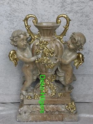 Vase Engel Blumen Garten Übertopf Säule Schale Figur Deko Blumentopf NEU 67 F124 - Bild 1 von 2