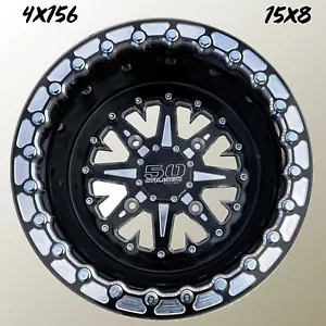 50 Caliber Racing 502 15x8 Beadlock Wheel 4x156 Polaris RZR XP1000 Pro XP Turbo - Picture 1 of 8