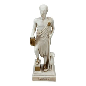 Diogenes the Cynic Ancient Greek Philosopher Cast Alabaster Statue Grey Patina - Picture 1 of 9