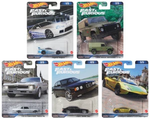 Fast & Furious Set 5 Modellautos 2023 Premium 1:64 Hot Wheels HNW46 - 979D - Bild 1 von 1
