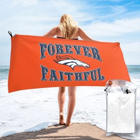 Forever Faithful Denver Broncos Fans Quick Dry Towel Beach Towel 31.5"x63" Cover