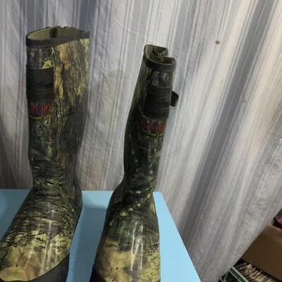 Cabela's Scent Free Insulated Rubber Boots Men's 10 TrueTimber Camo - Image 1 of 4