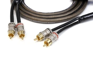 KnuKonceptz Krystal Twisted Pair OFC 2 Channel Smoke RCA Cable 6 Meter - Picture 1 of 3