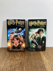 Harry Potter Sorcerer’s Stone + Chamber Of Secrets VHS Tapes - Picture 1 of 4