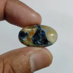 15,00 kt natürlicher Pietersit Edelstein Ohrringe Herstellung ovaler Cabochon 25 x 15 x 5 mm - Bild 1 von 7