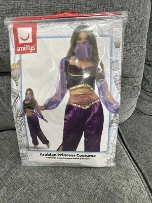 Disfraz de princesa árabe genio bailarina del vientre para mujer dama vestido elegante Reino Unido 4-6 Foto 1 de 4