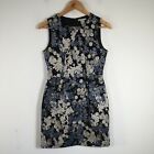 H&M womens dress size US6 aus 8 black floral fit flare sleeveless 54.0014