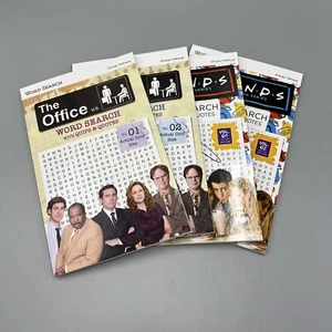 Lot of 4! TV Shows The Office & Friends Word Search Puzzles W/ Quips & Quotes. - Picture 1 of 13