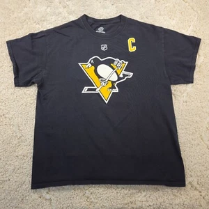 Sidney Crosby #87 Pittsburgh Penguins NHL Fanatics Black Hockey T-Shirt Size Lg - Picture 1 of 11