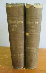 DOMBEY AND SON by Charles Dickens, 2 Vols 1846-1848 with H K Browne Illus - Picture 1 of 8
