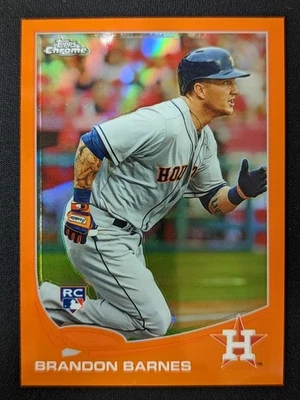 2013 Topps Chrome #93 Brandon Barnes Orange Refractors Houston Astros - Image 1 of 2