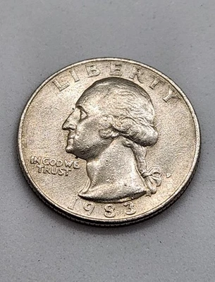 1983 P Quarter Double Die Reverse Die Clash Error Spitting Eagle - Image 1 of 4