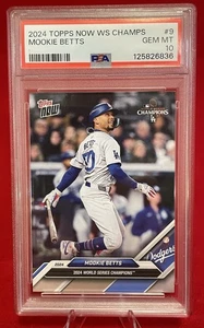 MOOKIE BETTS * PSA 10 GEM MINT * 2024 TOPPS NOW * WS CHAMPS SET * DODGERS #WS-9 - Bild 1 von 3