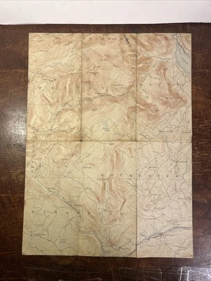 1915 Geological Survey Topographic Map New York Catskills Wawarsing Ashokan - Image 1 of 4