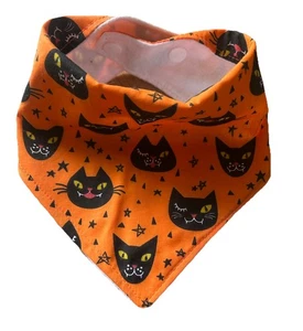 Baby, Bandana Tröpfel Lätzchen, Handarbeit, Spaß, Halloween, schwarze Katzen - Bild 1 von 1