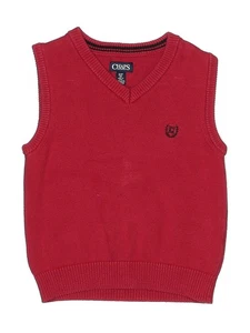 Chaps Boys Red Sweater Vest 8 - Picture 1 of 2