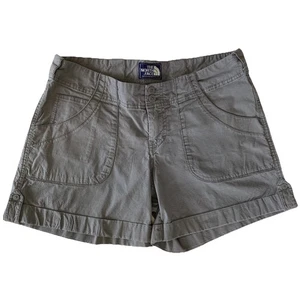 Pantalones cortos para mujer The North Face gris tiro medio bolsillos talla 8 tela antidesgarro caminata - Imagen 1 de 14