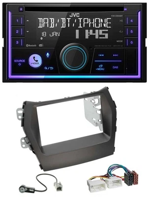 JVC MP3 USB 2DIN DAB Bluetooth CD Autoradio für Hyundai Santa Fe ab 12 ohne Navi - Bild 1 von 4
