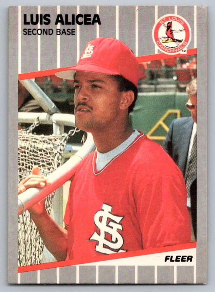1989 Fleer Luis Alicea Rookie St. Louis Cardinals #443 - Image 1 of 2