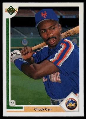 1991 Upper Deck #514 Chuck Carr RC New York Mets - Image 1 of 2