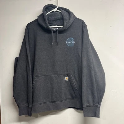 Sudadera con capucha para mujer Carhartt XXL Rain Defender calce relajado gris carbón 106172 Foto 1 de 4