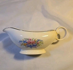 Vintage~ Taylor Smith Taylor ~Floral~ China~ Gravy Boat ~GUC - Picture 1 of 7