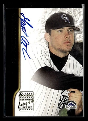 2002 Bowman Garrett Atkins Auto Autograph #BA-GA Colorado Rockies UX4640 - Image 1 of 2