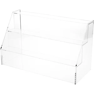 Plymor Clear Acrylic 3-Step Open Front Display Stairs, 11" H x 18.5" D x 7.75" H - Picture 1 of 1
