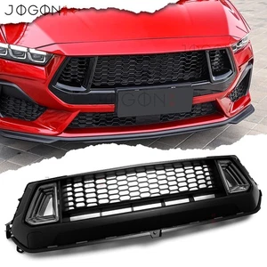 Matte Black Grille For Ford Mustang GT S650 2024 2025+ Front Grille W/Light Bar - Picture 1 of 12