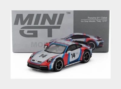 MINI-GT MGT00964-L PORSCHE - 911 992 DAKAR COUPE N 14 MARTINI RACING LIVERY LHD  - Immagine 1 di 2