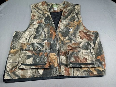 Quail Unlimited Camo Vest Mens Size XL Hardwoods Dove Hunting Game Pouch Bag Zip - Image 1 of 4