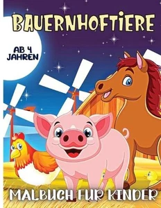 Bauernhof Tiere Malbuch fr Kinder Alter 4: 30 grosse, einfache und lustige Desig - Picture 1 of 1