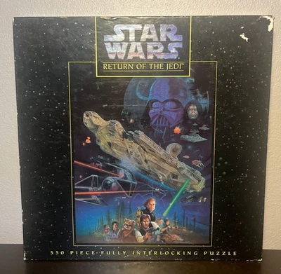 MB Star Wars El Retorno del Jedi 1995 Rompecabezas Vintage 550 Piezas 18x24 en SELLADO ¡NUEVO! Foto 1 de 4