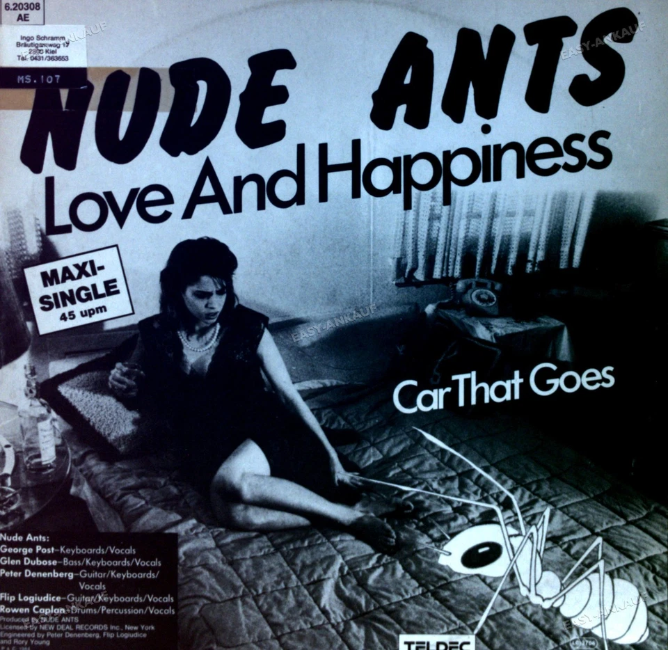 Nude Ants - Love And Happiness / Car That Goes Maxi (VG/VG) .* - Image 1 of 1