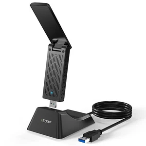 Adaptador WiFi 6 USB 3.0 Inalámbrico Tarjeta Extensión Soporte Doble Banda PC Laptop AC AX  - Imagen 1 de 8