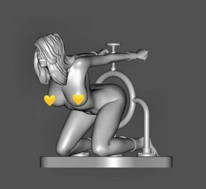 Akt 076 - "Bondage Erotik Figur auf Sockel" - ca.20 cm - Maßstab 1:9 - unbemalt - Bild 1 von 3