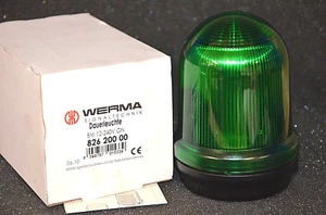 WERMA 82620000 Grün Dauerlicht 826 200 00 Signalgeber BM 12-240VDC IP65 NEU - Bild 1 von 1