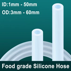 Clear Silicone Tube Food Grade Dining Soft Pipe Beer Milk Drink Pipe Water Hoses - Picture 1 of 11