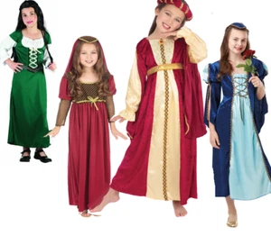 Déguisement de jour livre fantaisie Tudor historique princesse fille médiévale 3-13 ans - Photo 1 sur 27