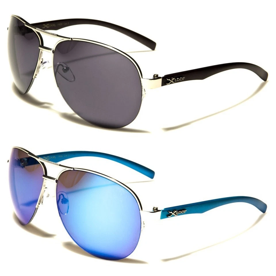 X-Loop Metal and Plastic Semi-Rimless Men's Sunglasses - Image 1 of 1