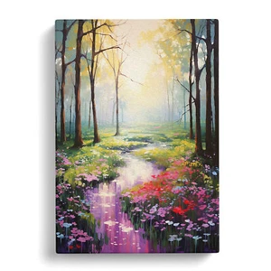 Spring Forest Impressionism Canvas Wall Art Print Framed Picture Home Decor - Picture 1 of 4