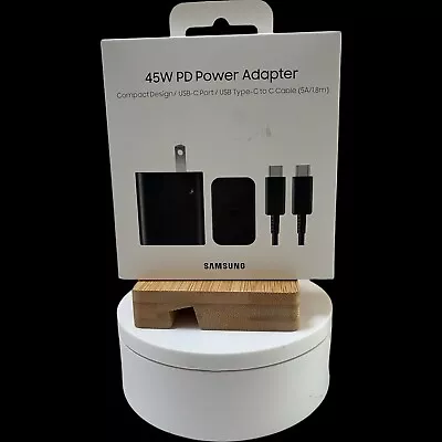 SAMSUNG S25 OEM 45 WATT USB-C FAST WALL CHARGER  with USB-C to C CABLE Included - Image 1 of 4
