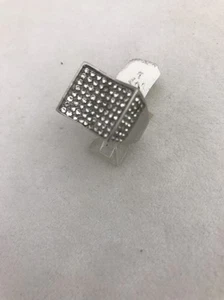 Edelstahl Herren Top Konkav Pave CZ Ring Größe 10 - Bild 1 von 12