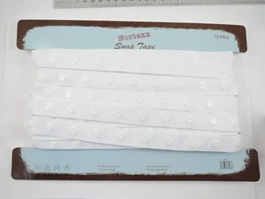 Press Stud Snap Popper Tape Ribbon Spacing Apparel Duvet SOLD PER METRE - Picture 1 of 2