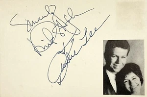DICK and DEE DEE Signed Autograph 4" x 6" INDEX CARD The Mountain's High SINGERS - Picture 1 of 6