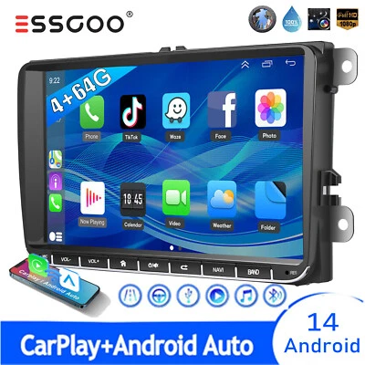 Android 14 4+64G 9"Autoradio GPS BT FM RDS Für Skoda Fabia Roomster Praktik Yeti - Bild 1 von 4