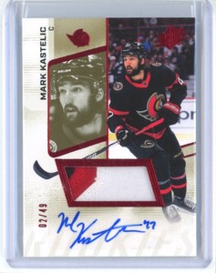 2022-23 MARK KASTELIC UPPER DECK SPX RC 3 COLOR PATCH AUTO #ED 02/49!!