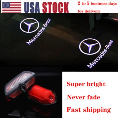2 LED HD Door Welcome Shadow Lights For Mercedes Benz S Class 4doors 2014-20 - Image 1 of 4