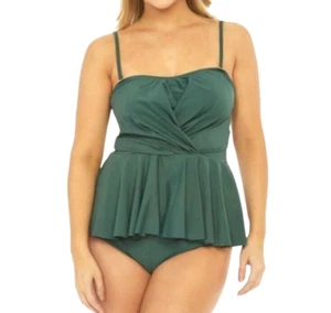 WOMEN'S TWO -PIECE PEPLUM TANKINI SWIMSUIT SET from NICOLE MILLER - Picture 1 of 11